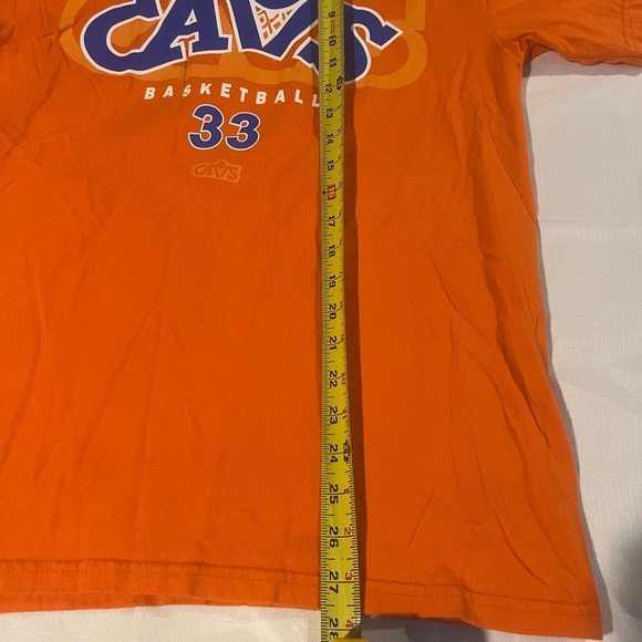 Cleveland Cavaliers Shirt Mens MEDIUM Orange Short Sleeve NBA Cavs #33 O’Neil - Picture 8 of 11